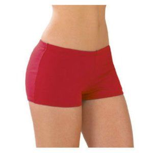 Body Wrappers 067 Girl's 8-10 (Fits Child 6X- 7) Scarlet Red Hot Short Panty
